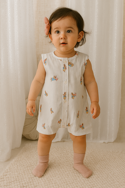 Rabbit print Romper