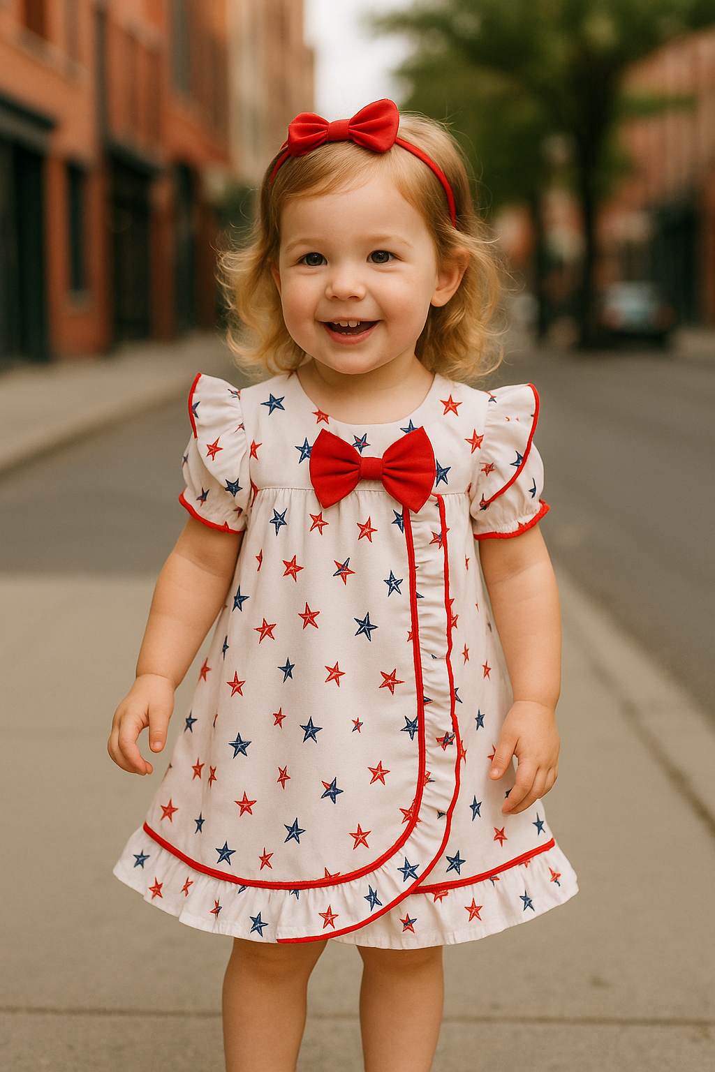 Star print frock
