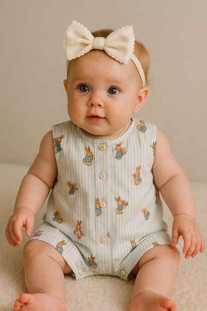 Rabbit print Romper