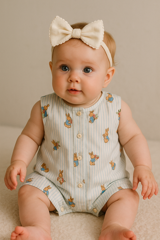 Rabbit print Romper